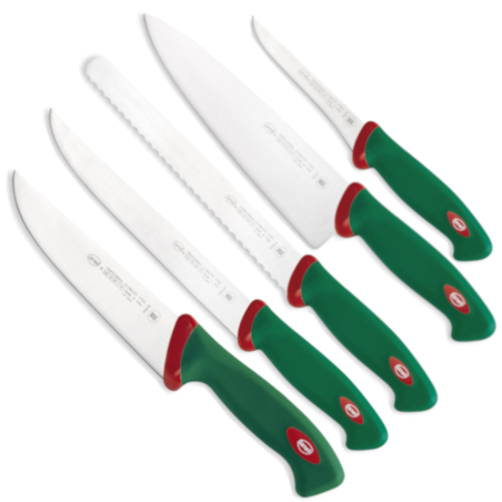 Set composto da 5 coltelli per uso professionale. Prodotti in Italia