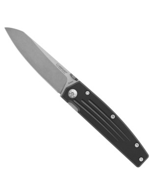 Coltello chiudibile Mercury Logan alluminio nero. Made in Maniago Italia
