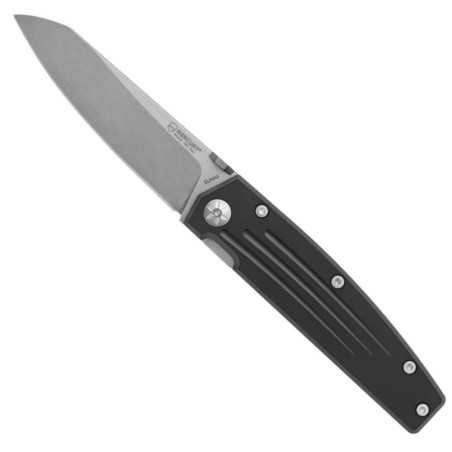 Coltello chiudibile Mercury Logan alluminio nero. Made in Maniago Italia