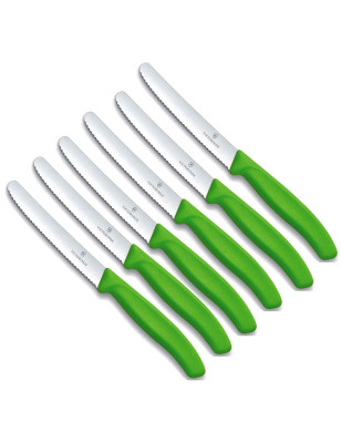 Set 6 coltelli da tavola Victorinox manico verde