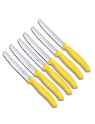 Set 6 coltelli da tavola Victorinox con lama seghettata ondulata estremamente tagliente