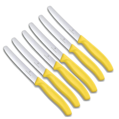 Set 6 coltelli da tavola Victorinox con lama seghettata ondulata estremamente tagliente