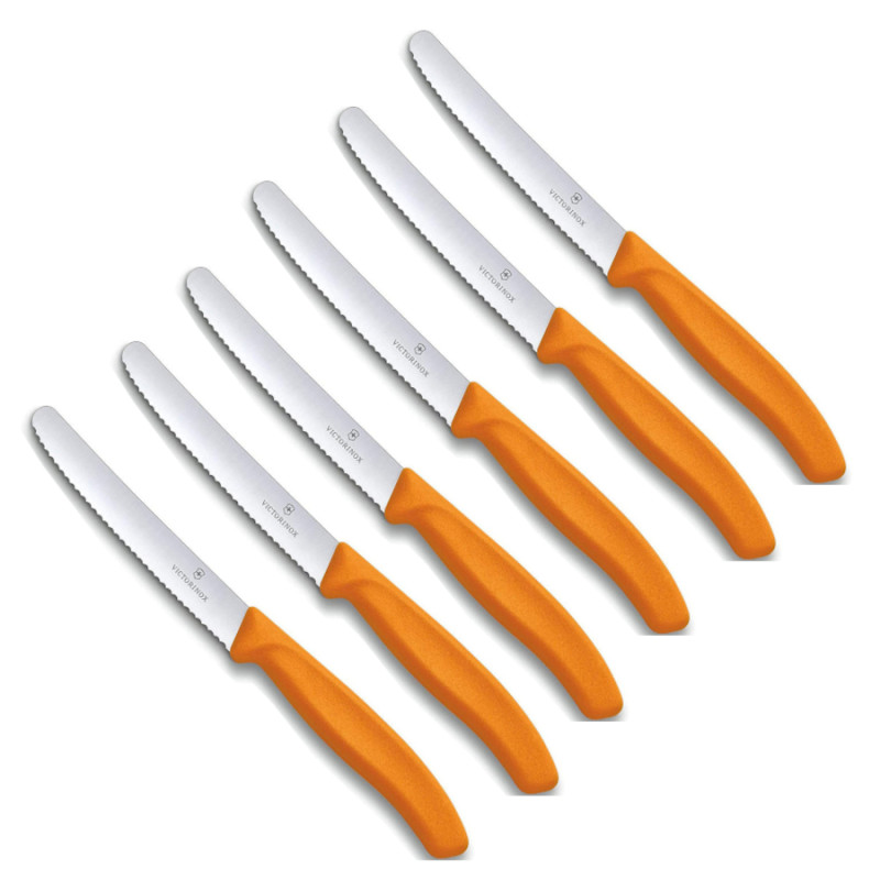Set 6 coltelli da tavola Victorinox arancione Set 6 coltelli da tavola Victorinox arancione