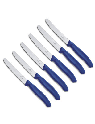 Set 6 coltelli da tavola Victorinox con lama seghettata ondulata estremamente tagliente