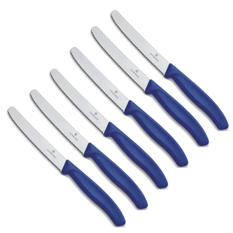 Set 6 coltelli da tavola Victorinox blu