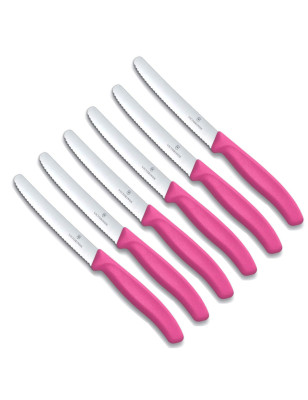 Set 6 coltelli da tavola Victorinox con lama seghettata ondulata estremamente tagliente