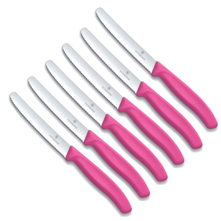 Set 6 coltelli da tavola Victorinox con lama seghettata ondulata estremamente tagliente