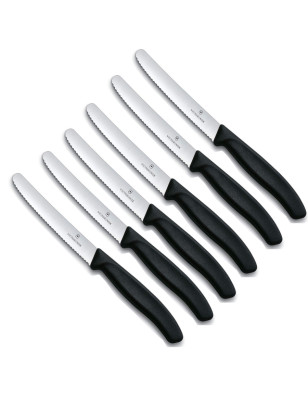 Set 6 coltelli da tavola Victorinox con lama seghettata ondulata estremamente tagliente