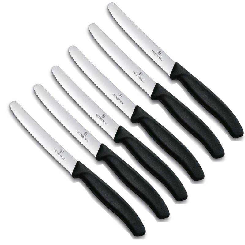 Set 6 coltelli da tavola Victorinox nero