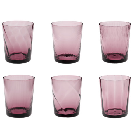Set 6 bicchieri acqua Tribeca viola Galbiati Milano
