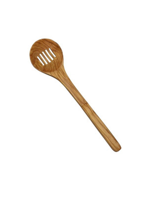 Cucchiaio tondo forato da cucina Scanwood legno di Olivo 30 cm