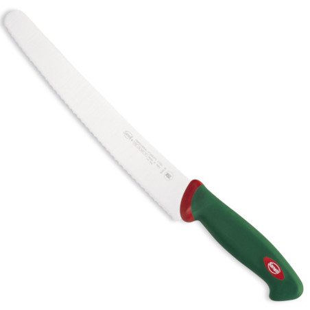 Coltello pasticcere seghettato Sanelli linea Premana 26 cm. Per uso professionale. Made in Italy