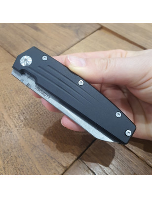 Coltello da tasca Mercury Logan alluminio anodizzato nero