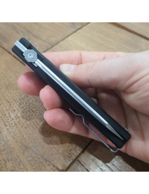 Coltello da tasca Mercury Logan alluminio anodizzato nero