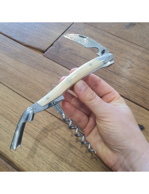 Cavatappi damasco Forge de Laguiole manico Osso