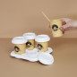 Set 4 tazzine da cafè Take Away Balvi marrone 80 ml