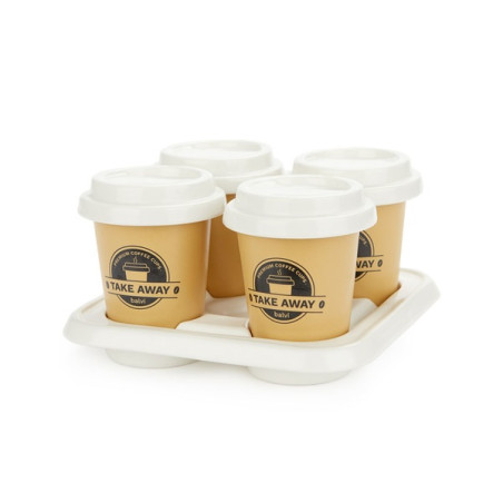 Set 4 tazzine da cafè Take Away Balvi marrone 80 ml