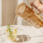 Caraffa acqua in vetro con coperchio Nuts Innovations oro 1,2 litri Caraffa acqua in vetro con coperchio Nuts Innovations oro 1,2 litri