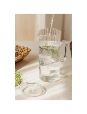 Caraffa acqua in vetro con coperchio Nuts Innovations 1,2 litri