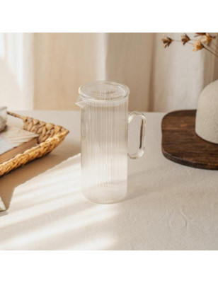 Caraffa acqua in vetro con coperchio Nuts Innovations 1,2 litri