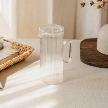 Caraffa acqua in vetro con coperchio Nuts Innovations 1,2 litri