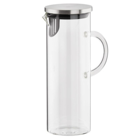 Caraffa acqua APS in vetro con coperchio 1,5 litri