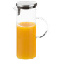 Caraffa acqua APS in vetro con coperchio inox 1,5 litri Caraffa acqua APS in vetro con coperchio inox 1,5 litri