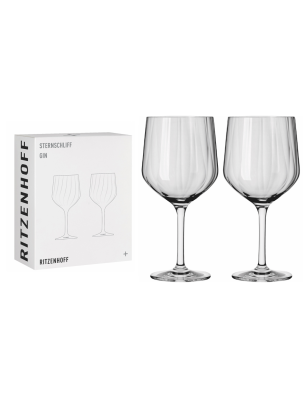 Set 2 calici Gin Tonic Ritzenhoff taglio a stella 72 cl