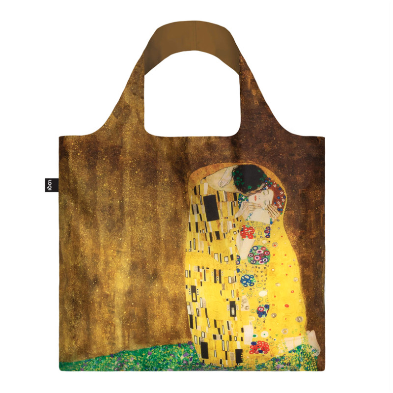 Borsa spesa riciclata Loqi Bag Il bacio di Gustav Klimt Borsa spesa riciclata Loqi Bag Il bacio di Gustav Klimt
