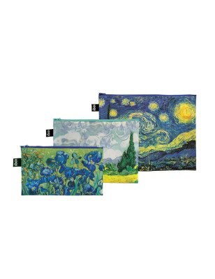 Borsette con zip Loqi Vincent Van Gogh set 3 pezzi