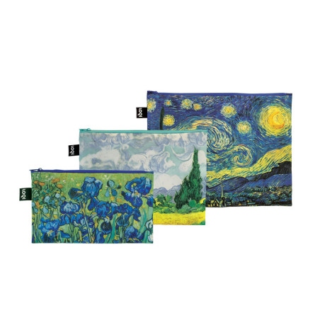 Borsette con zip Loqi Vincent Van Gogh set 3 pezzi