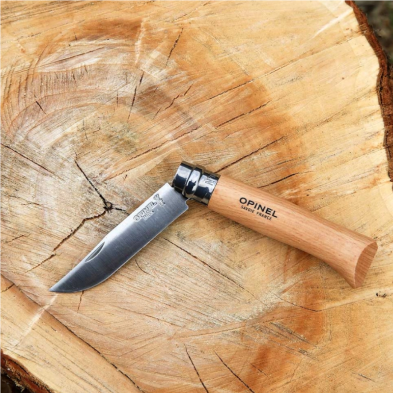 Coltello chiudibile inox Opinel N°8 con fodero