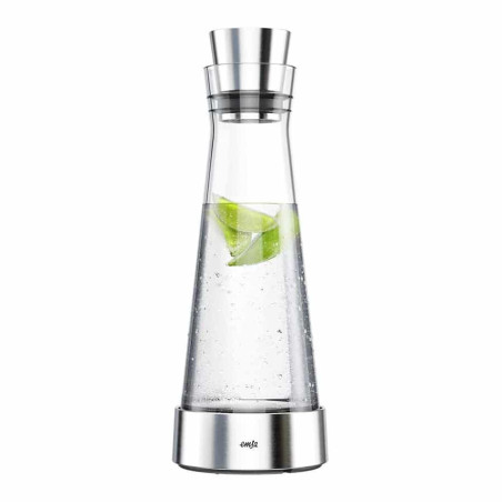 Caraffa refrigerante Emsa vetro e acciaio Flow Slim 1 litro