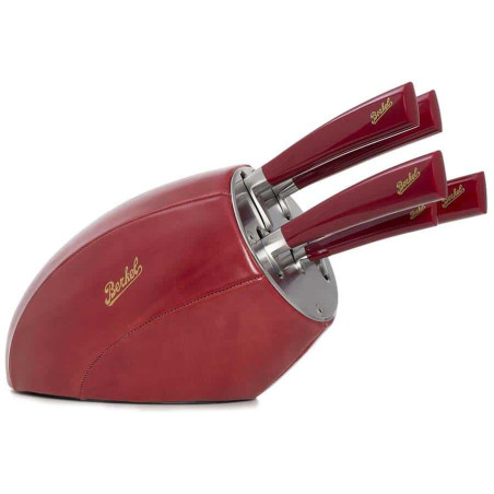 Ceppo 5 coltelli Berkel elegance rosso