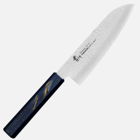 Coltello giapponese Santoku Takayuki lama acciaio damasco 17 cm