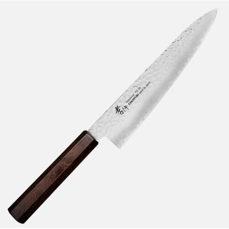 Coltello Gyutoh Sakai Takayuki Nanairo retrò lama damasco 21 cm