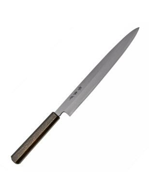 Coltello Yanagiba Sakai Takayuki Masao Nanairo damasco 27 cm