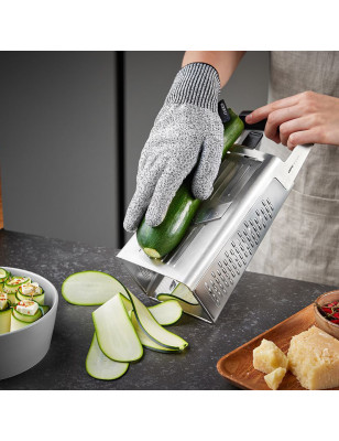 Grattugia quadra inox 4 lati Gefu V-Cut con lama regolabile