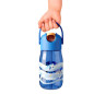 Bottiglia bambini Zoku Flip Straw Teal Dino 400 ml