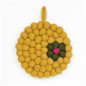 Sottopentola tondo pompon giallo Hat Hatage Udhyog 19 cm Sottopentola tondo pompon giallo Hat Hatage Udhyog 19 cm