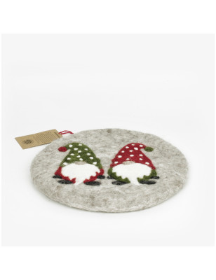 Sottopentola tondo gnomi di natale Hat Hatage Udhyog 19 cm