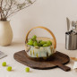Insalatiera fruttiera Nuts Innovation vetro e legno Insalatiera fruttiera Nuts Innovation vetro e legno