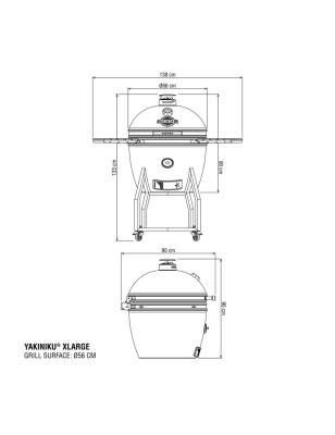 Grill barbecue Yakiniku Kamado XLarge complete 8-12 persone