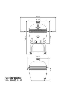 Grill barbecue Yakiniku Kamado XXLarge complete 12-15 persone