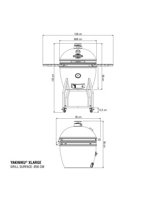 Grill barbecue Yakiniku Kamado XLarge solo basic 8-12 persone