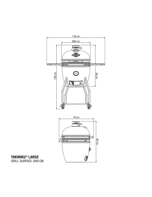 Grill barbecue Yakiniku Kamado Large complete 6-8 persone