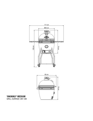 Grill barbecue Yakiniku Kamado medium complete 4-5 persone