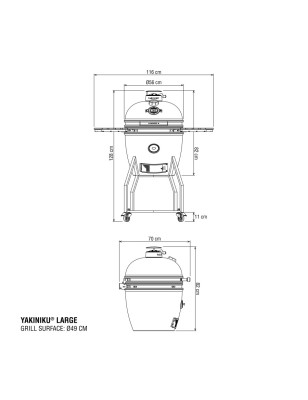 Grill barbecue Yakiniku Kamado large solo complete 6-8 persone