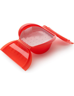 Cocotte Ogya XL Lékué in silicone rosso