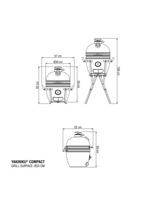 Grill barbecue Yakiniku Kamado compact basic 2-4 persone